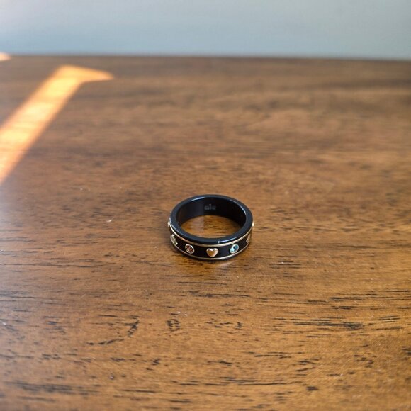 Gucci Icon 18k ring with gemstones, 18k yellow gold/black, size 10 1/4 - Picture 4 of 7